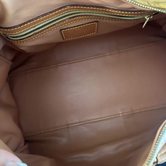 Alviero Martini Tan Map Print Travel Bag - Picture 8 of 9